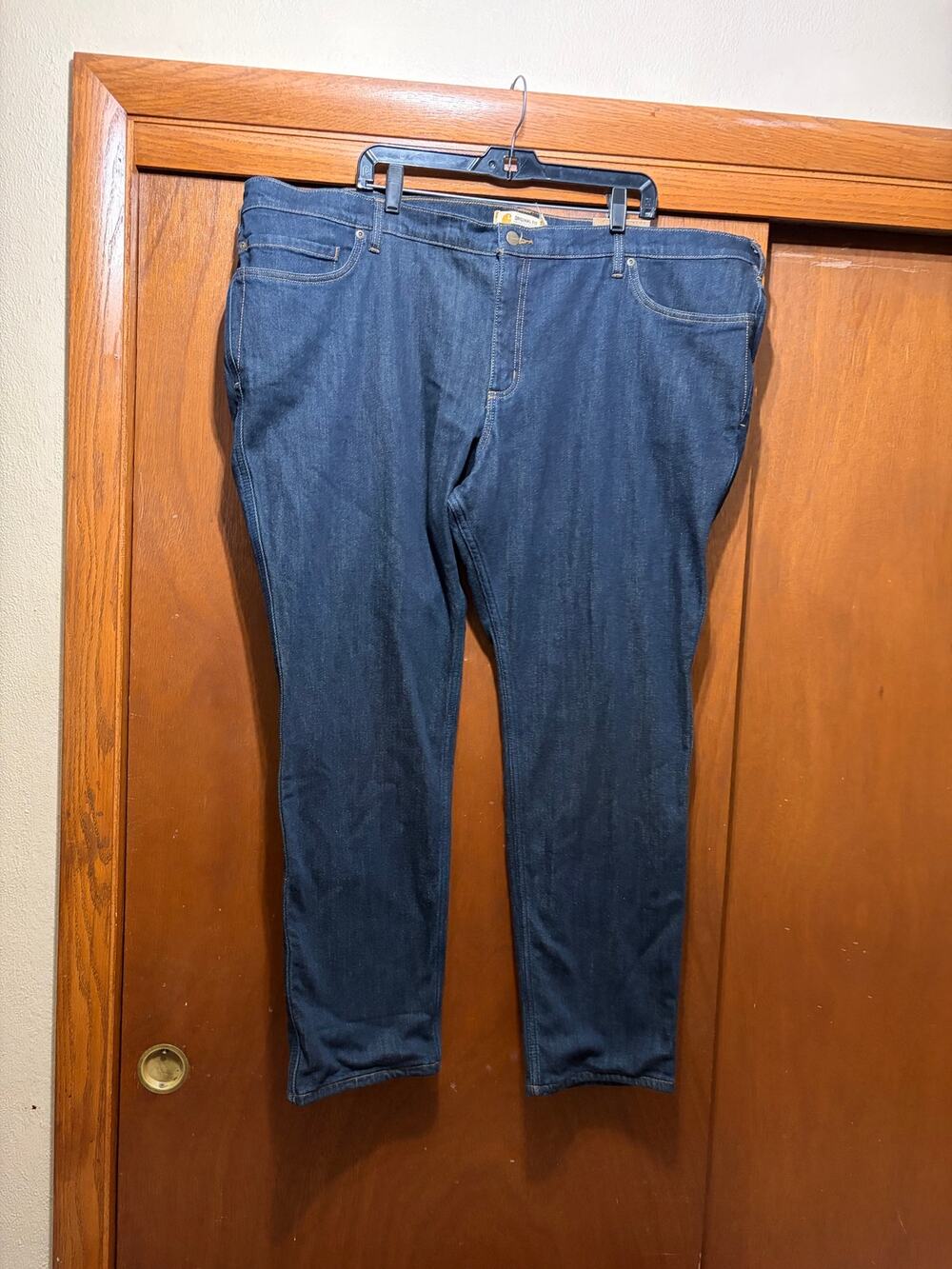 NWT Carhartt Women's Plus 26W Original Fit Flannel Lined Jeans Rugged Flex